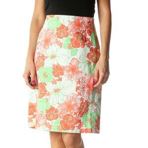 DonCaster White Printed Straight Skirt